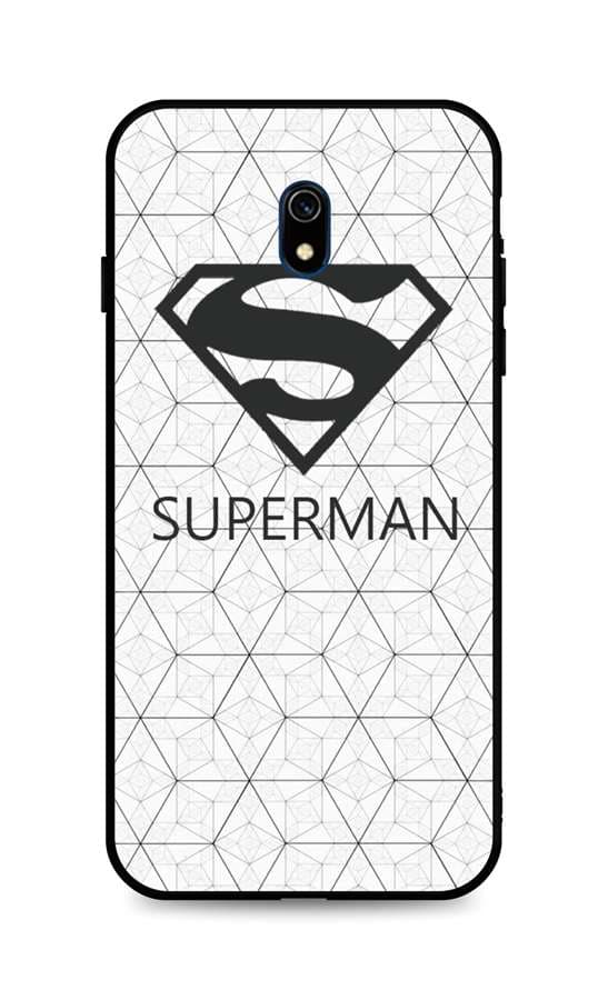 Kryt TopQ Xiaomi Redmi 8A 3D silikon Bílý Superman 47568