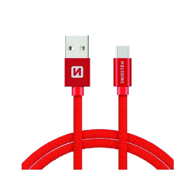 Datový kabel Swissten microUSB 1,2m červený 47720