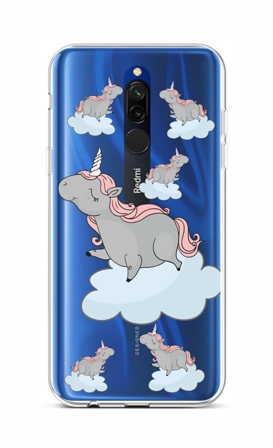 Kryt TopQ Xiaomi Redmi 8 silikon Grey Unicorns 48187