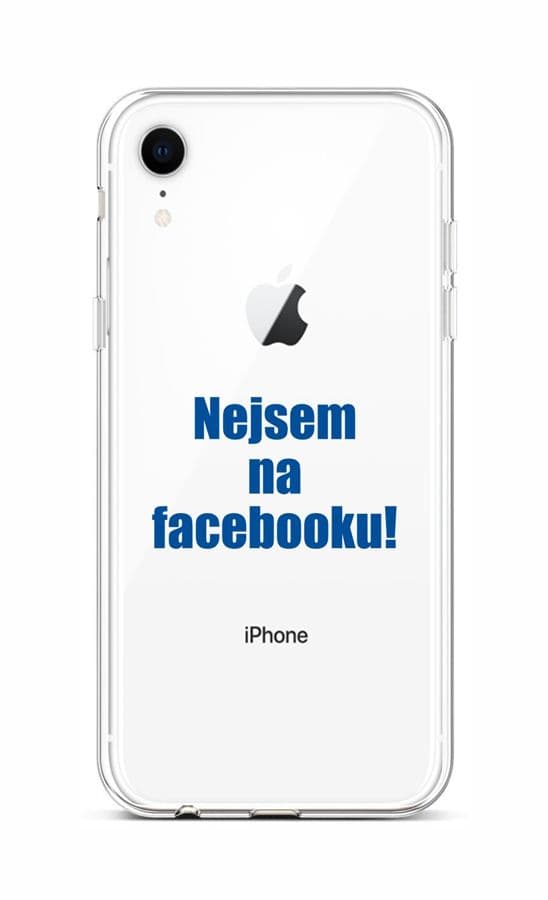 Kryt TopQ iPhone XR silikon Nejsem na Facebooku 48519