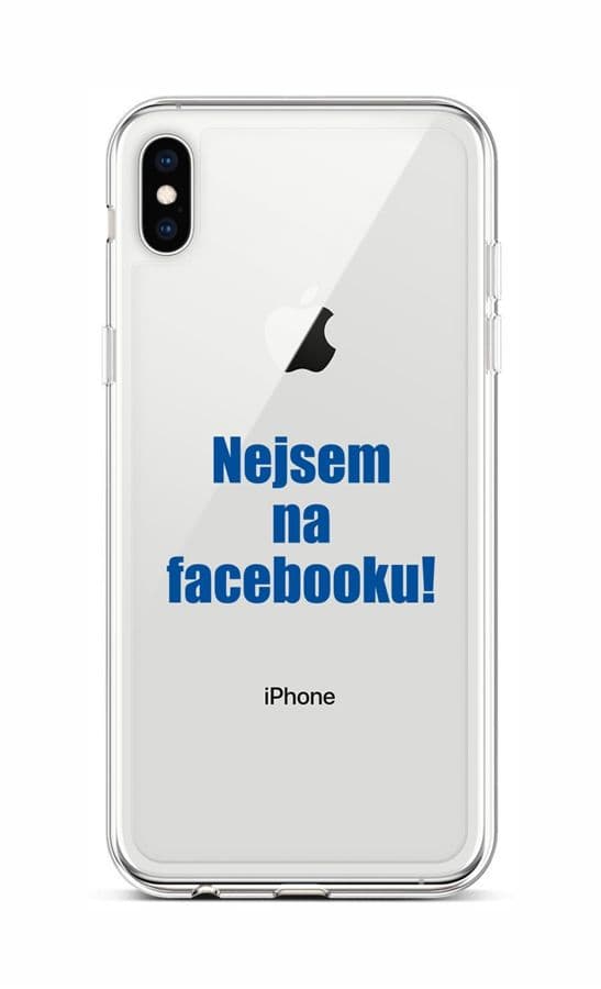 Kryt TopQ iPhone XS silikon Nejsem na Facebooku 48525