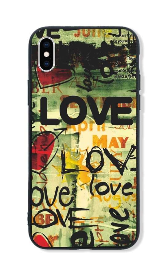 Kryt TopQ LUXURY iPhone XS pevný Love 48837