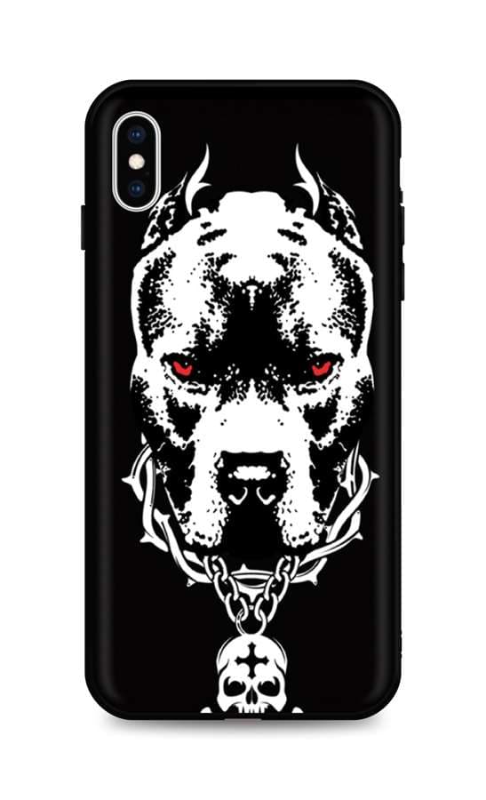 Kryt TopQ iPhone XS silikon Fighting Dog 49141
