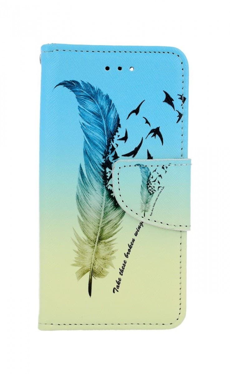 Pouzdro TopQ iPhone SE 2020 knížkové Pírko 49747 - náhled 1