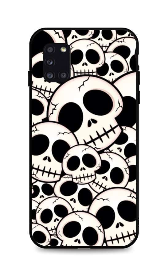 Kryt TopQ LUXURY Samsung A31 pevný Skulls 50896