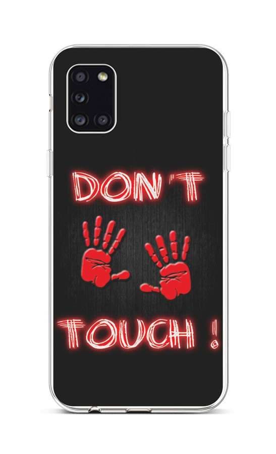 Kryt TopQ Samsung A31 silikon Don't Touch Red 50913