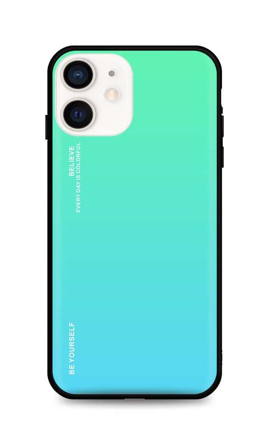 Kryt TopQ LUXURY iPhone 12 pevný duhový zelený 52600
