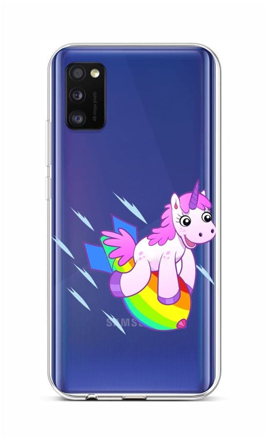 Kryt TopQ Samsung A41 silikon Flying Unicorn 52673