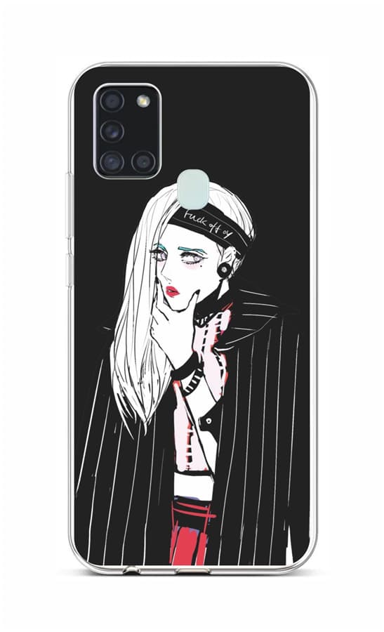 Kryt TopQ Samsung A21s silikon Dark Girl 52964