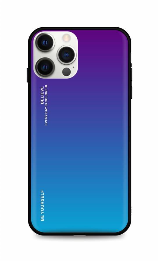 Kryt TopQ LUXURY iPhone 12 Pro Max pevný duhový purpurový 53562