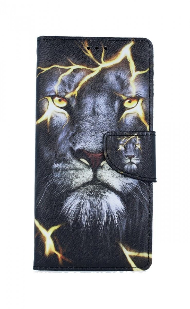 Pouzdro TopQ iPhone SE 2020 knížkové Magický lev 54673