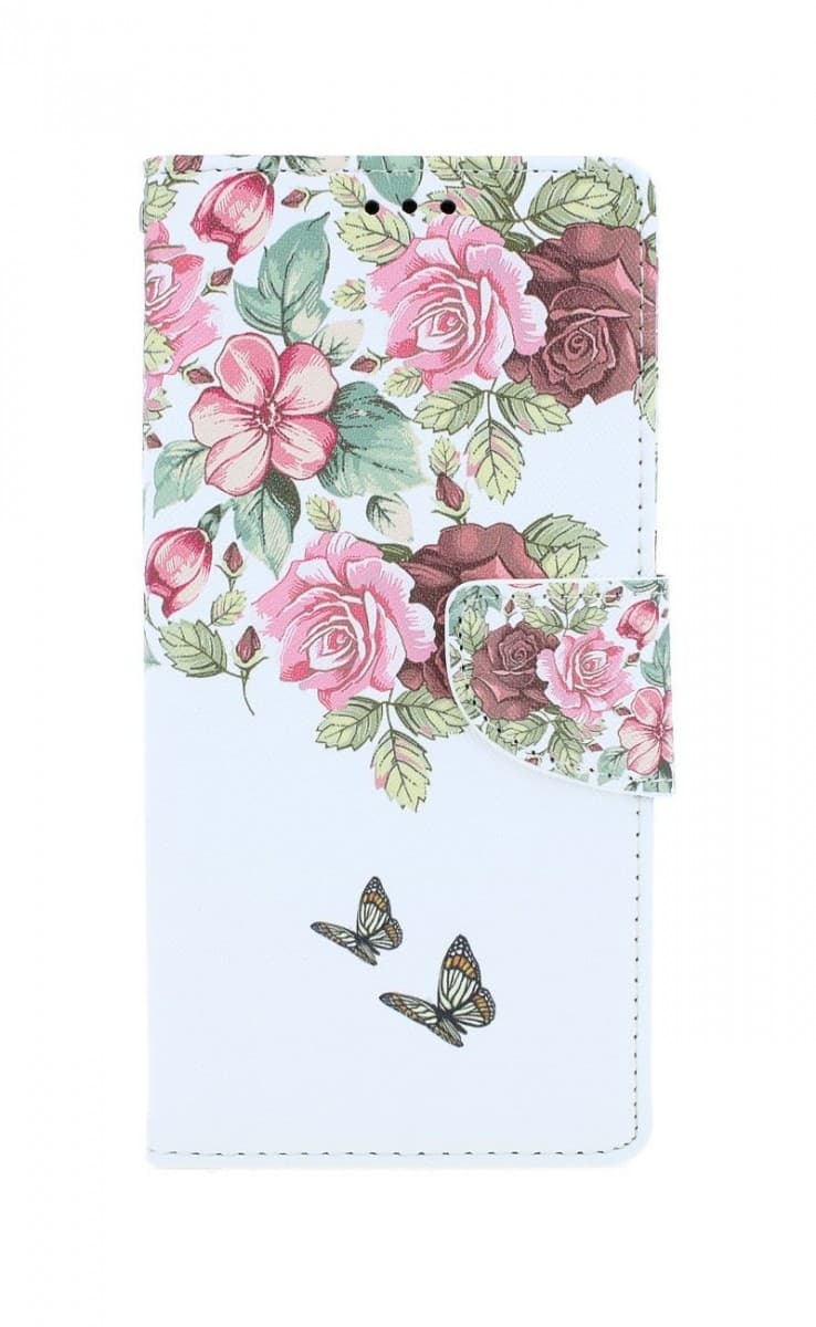 Pouzdro TopQ iPhone SE 2020 knížkové Něžné květy 54674