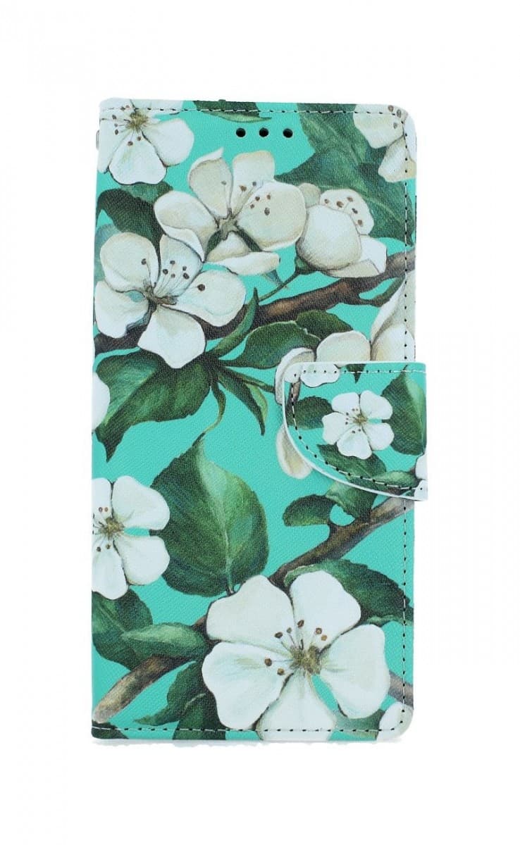 Pouzdro TopQ iPhone SE 2020 knížkové Malované květy 54681