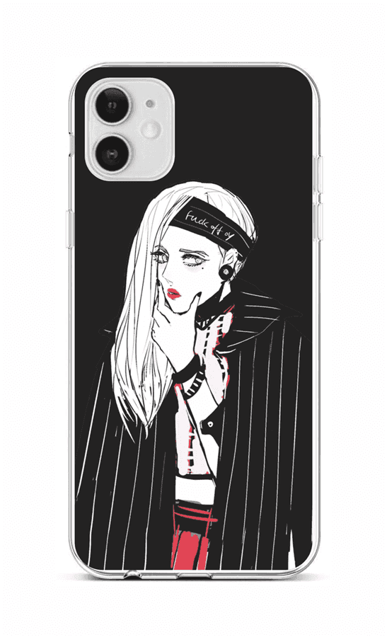 Kryt TopQ iPhone 12 silikon Dark Girl 55270