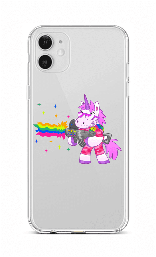 Kryt TopQ iPhone 12 silikon Rainbow Gun 55273