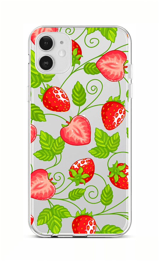 Kryt TopQ iPhone 12 silikon Strawberries 55300