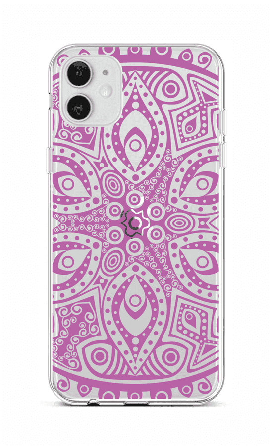 Kryt TopQ iPhone 12 silikon Violet Mandala 55304