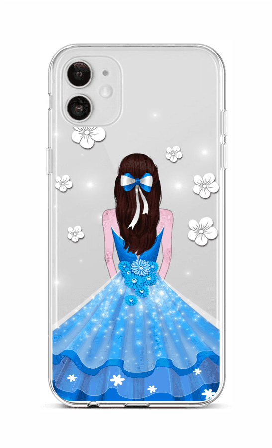 Kryt TopQ iPhone 12 silikon Blue Princess 55325