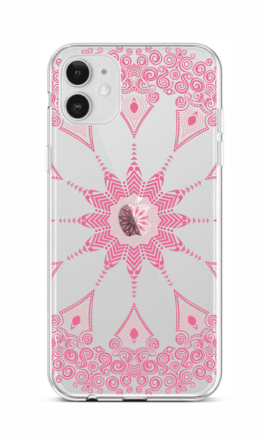 Kryt TopQ iPhone 12 silikon Pink Mandala 55328
