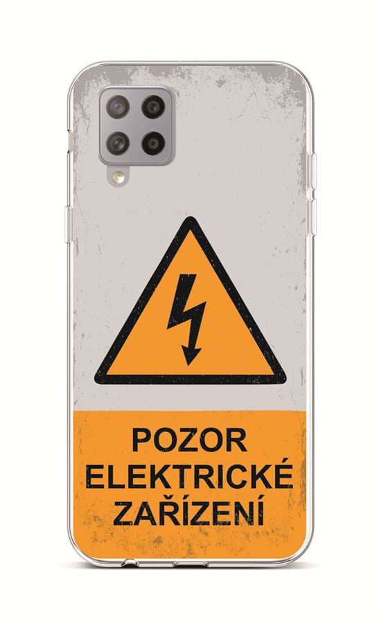Kryt TopQ Samsung A42 silikon Pozor elektrické zařízení 55405
