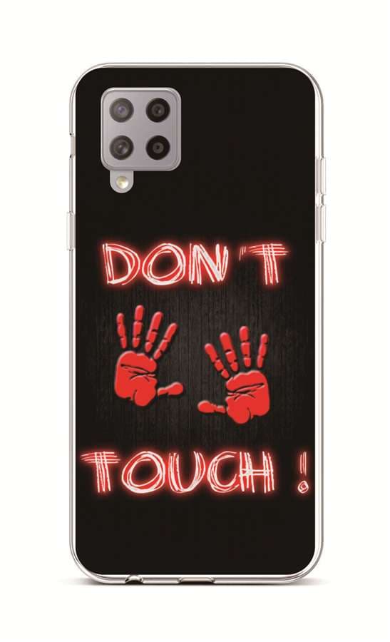 Kryt TopQ Samsung A42 silikon Don't Touch Red 55407