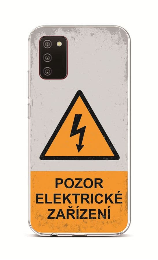 Kryt TopQ Samsung A02s silikon Pozor elektrické zařízení 55814