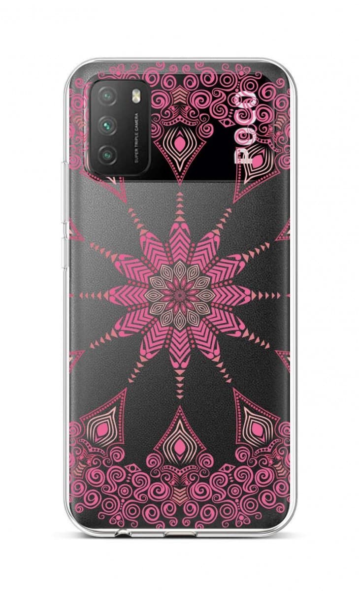 Kryt TopQ Xiaomi Poco M3 silikon Pink Mandala 57844