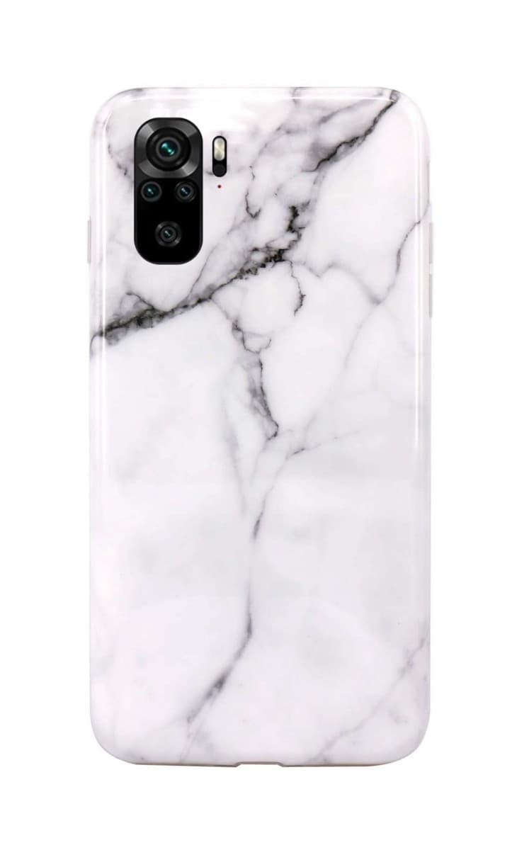 Kryt TopQ Xiaomi Redmi Note 10 silikon Mramor bílý 57895