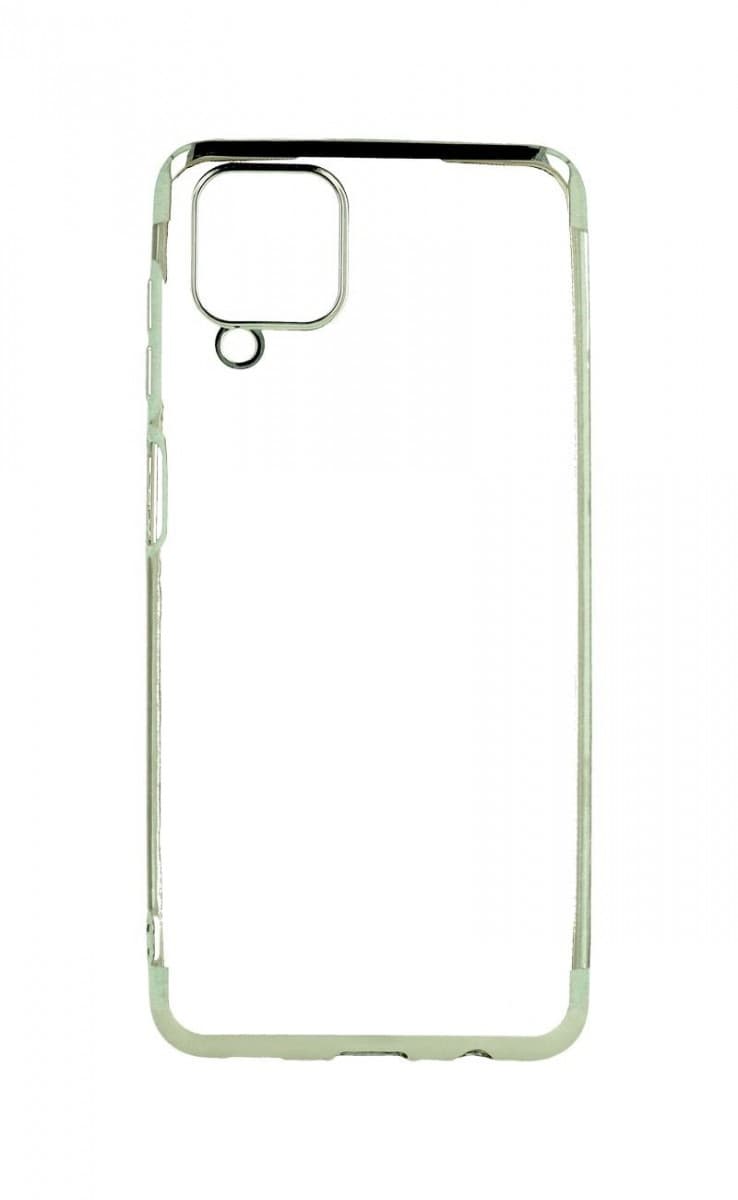 Kryt TopQ Frame Samsung A12 silikon stříbrný 58360