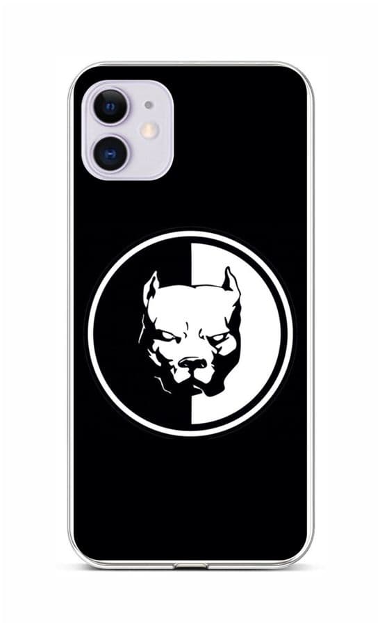 Kryt TopQ iPhone 11 silikon Černobílý pitbull 58846