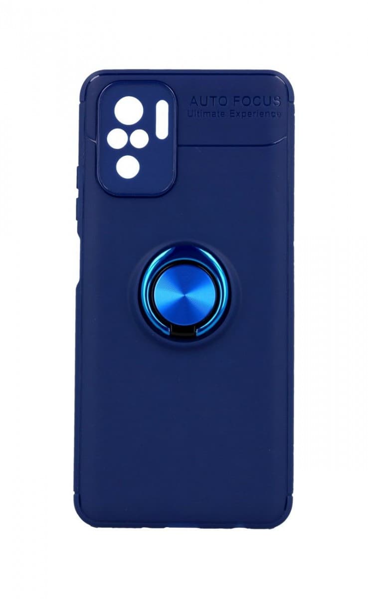 Kryt TopQ Xiaomi Redmi Note 10 silikon modrý s modrým prstenem 58853