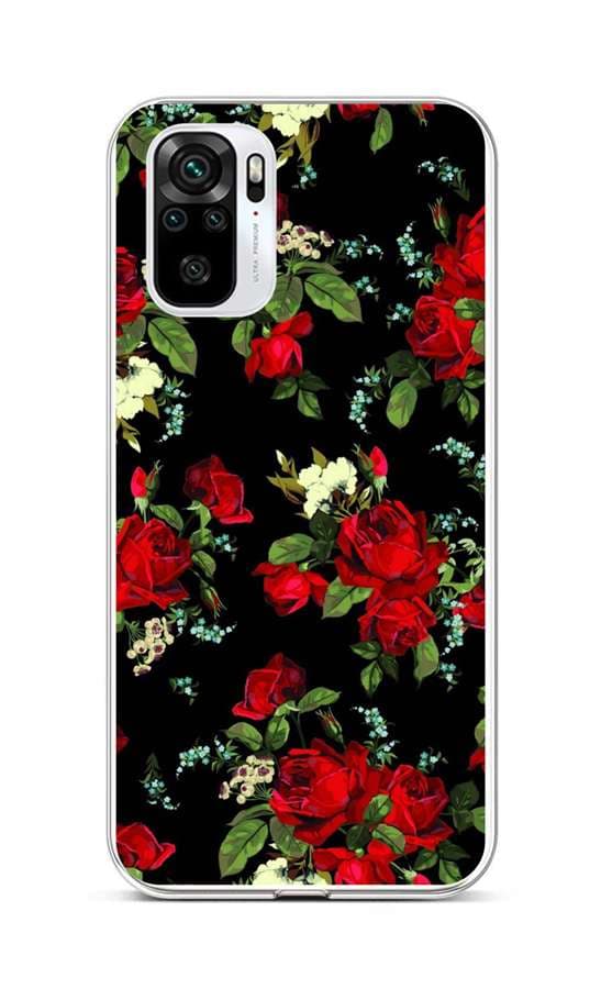 Kryt TopQ Xiaomi Redmi Note 10 silikon Květy růží 59599