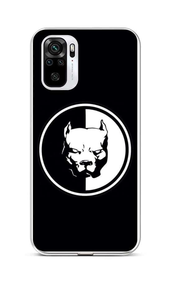 Kryt TopQ Xiaomi Redmi Note 10 silikon Černobílý pitbull 59610
