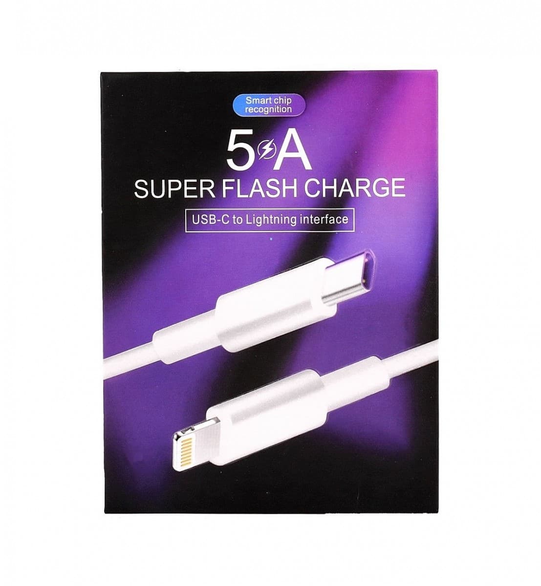 Datový kabel TopQ Super Flash Charge USB-C - Lightning 1 m bílý 5A 60168 - náhled 1