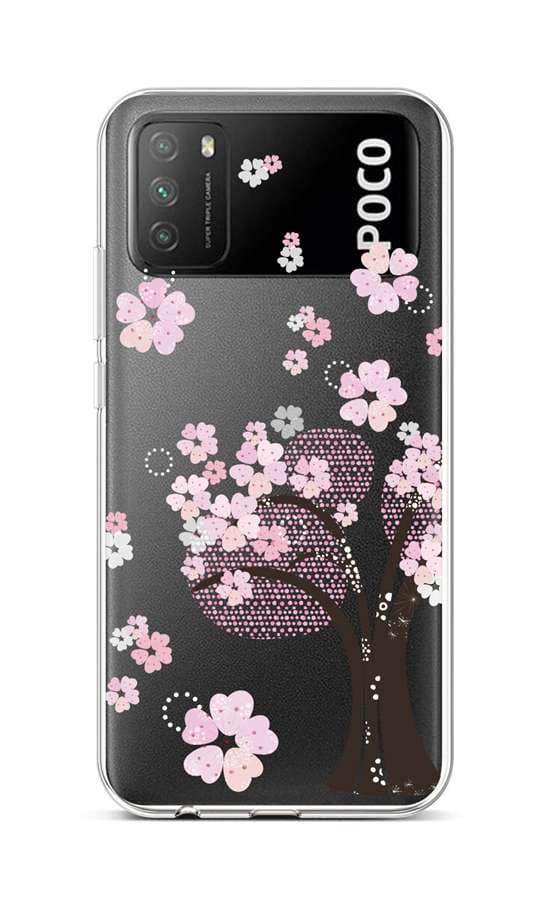 Kryt TopQ Xiaomi Poco M3 silikon Cherry Tree 60623
