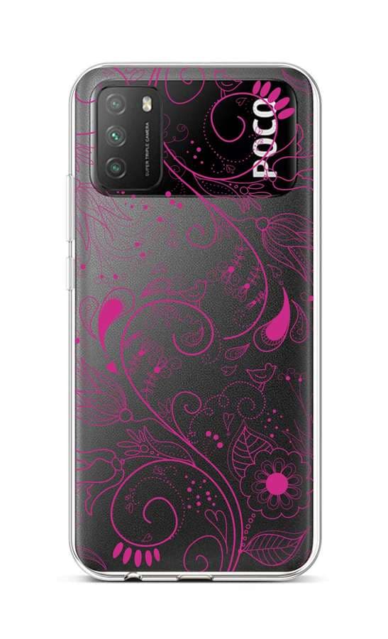 Kryt TopQ Xiaomi Poco M3 silikon Pink Ornament 60626