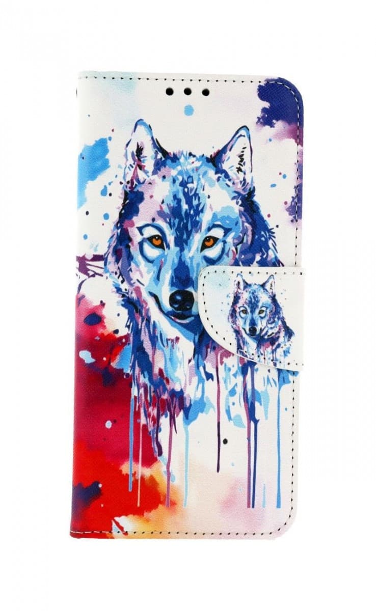 Pouzdro TopQ Samsung A22 knížkové Kresba vlka 60687 - náhled 1