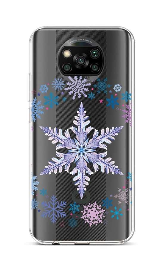 Kryt TopQ Xiaomi Poco X3 silikon Snowflake 60829