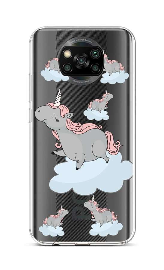 Kryt TopQ Xiaomi Poco X3 silikon Grey Unicorns 60832