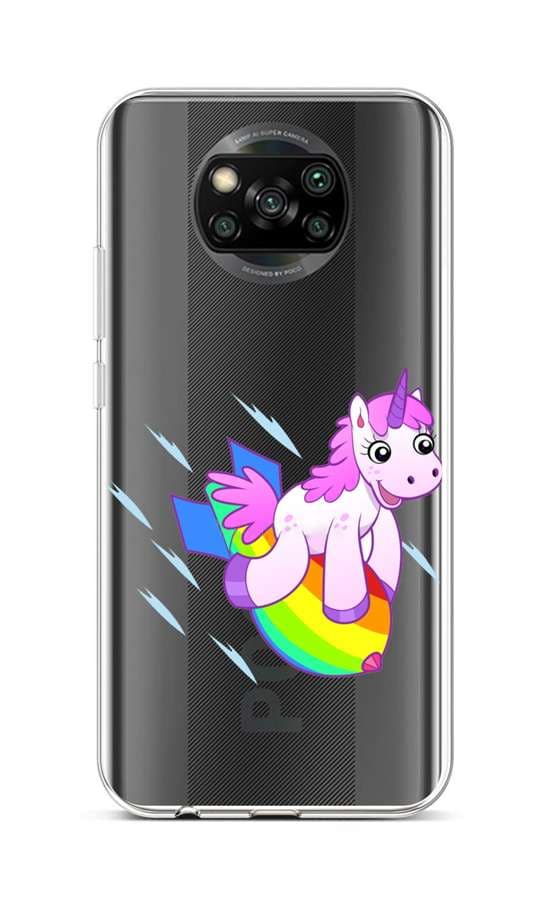 Kryt TopQ Xiaomi Poco X3 silikon Flying Unicorn 60861