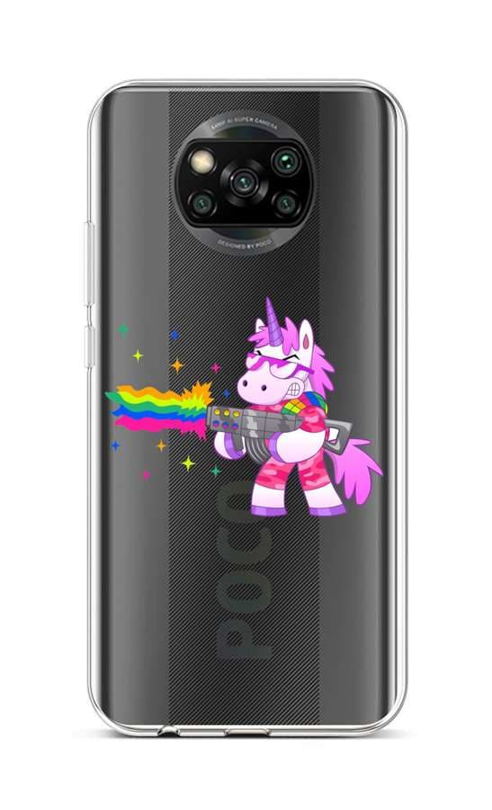 Kryt TopQ Xiaomi Poco X3 silikon Rainbow Gun 60863