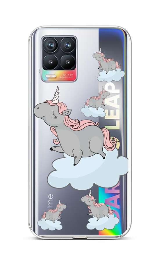Kryt TopQ Realme 8 silikon Grey Unicorns 61493