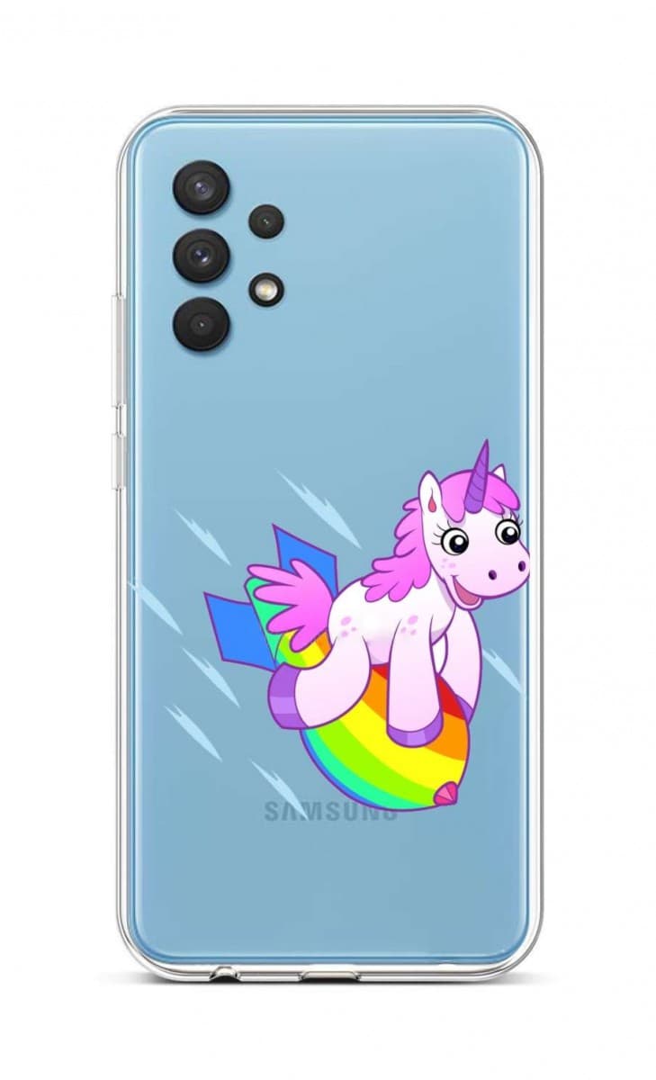 Kryt TopQ Samsung A32 silikon Flying Unicorn 61936