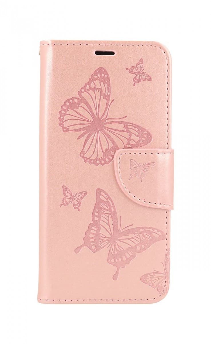 Pouzdro TopQ iPhone 12 mini knížkové Butterfly růžové světlé 62557 - náhled 1