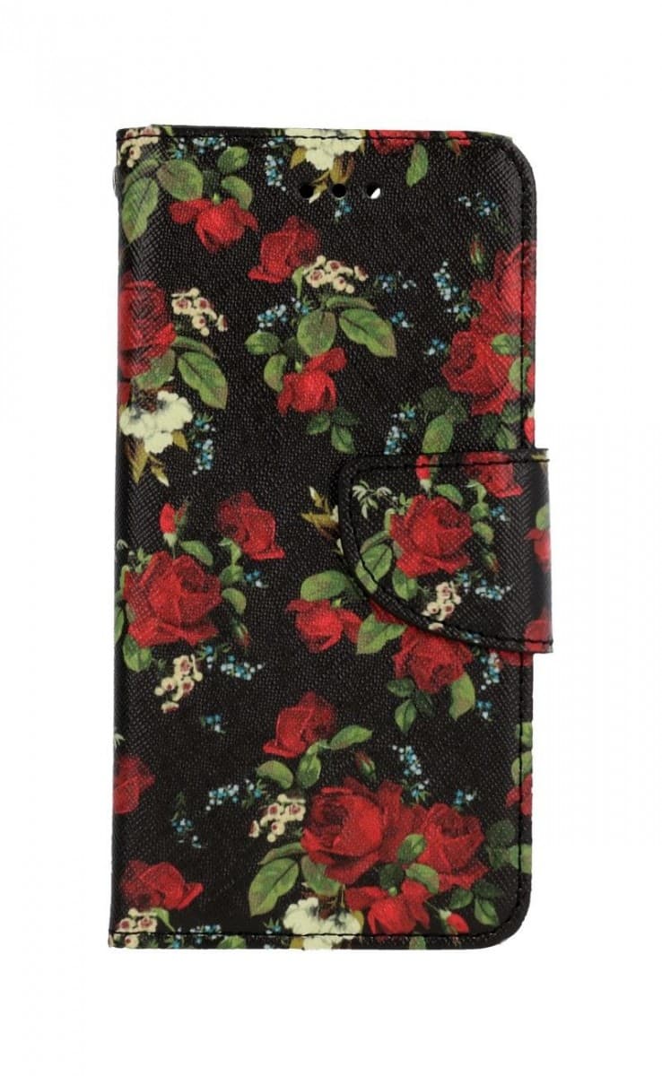 Pouzdro TopQ iPhone SE 2020 knížkové Květy růží 62583 - náhled 1