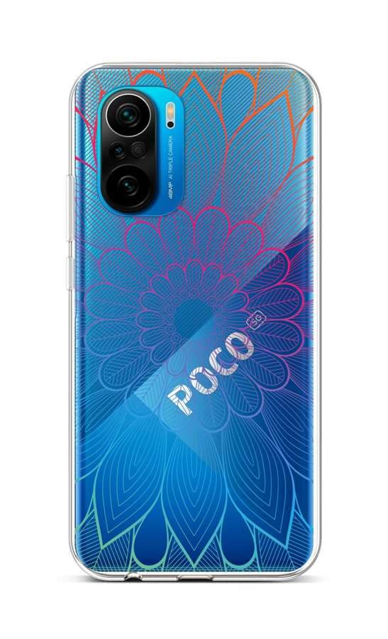 Kryt TopQ Xiaomi Poco F3 silikon Rainbow Mandala 62822