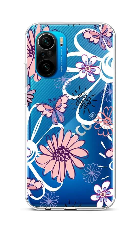 Kryt TopQ Xiaomi Poco F3 silikon Flowers 62832