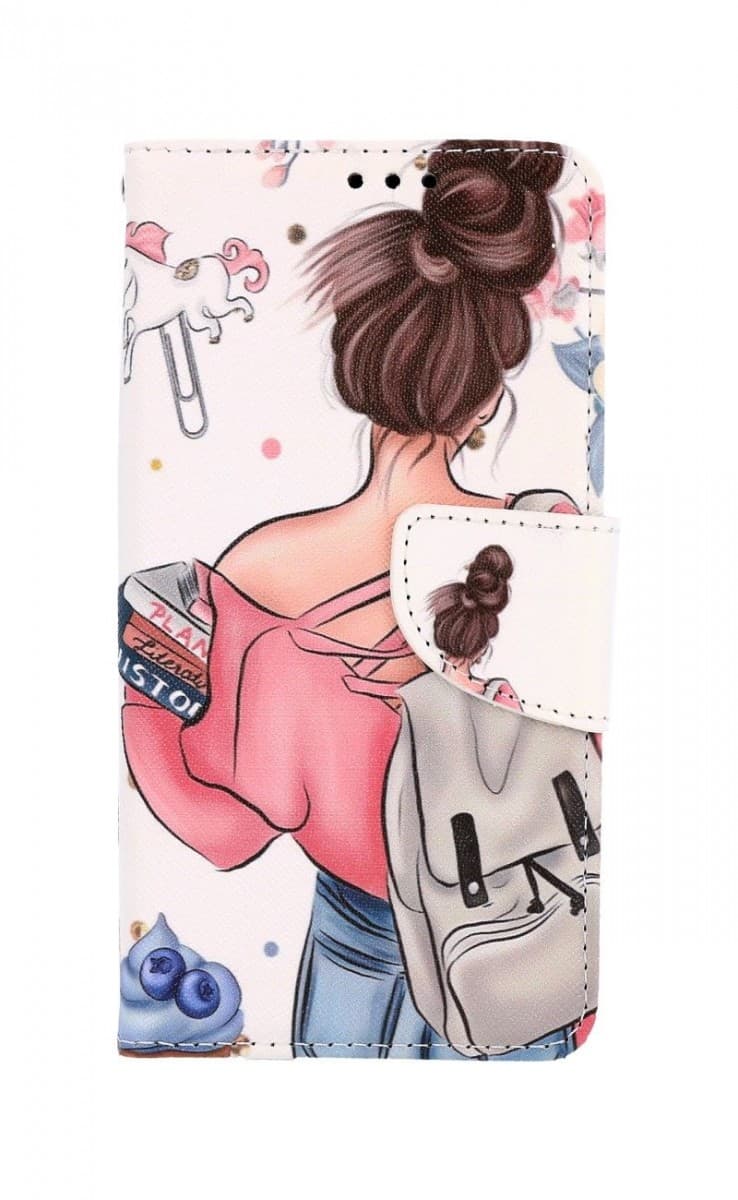 Pouzdro TopQ iPhone 11 knížkové Dívka 63725 - náhled 1