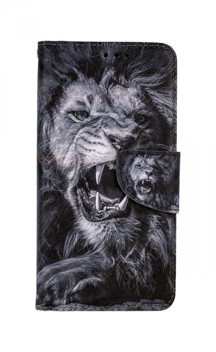 Pouzdro TopQ iPhone 11 knížkové Černobílý lev 63788 - náhled 1