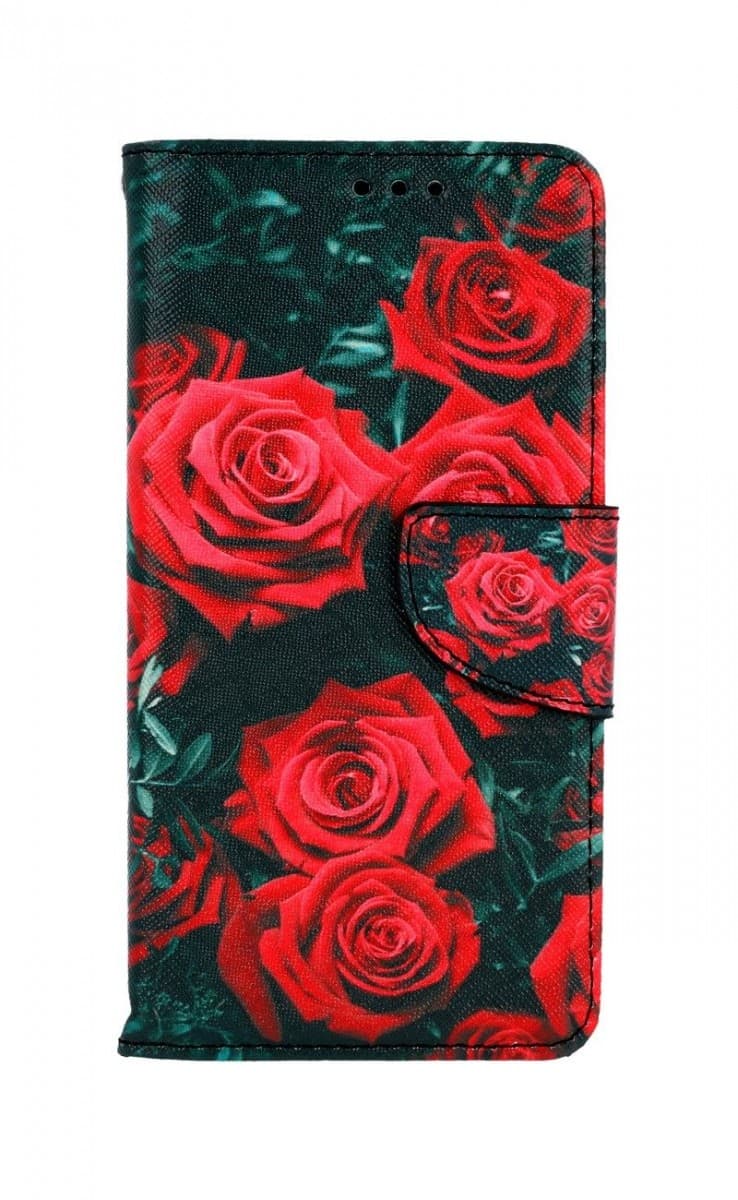 Pouzdro TopQ iPhone 11 knížkové Červené růžičky 63796 - náhled 1